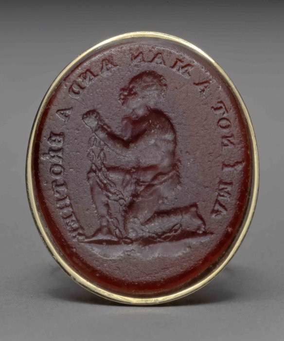 fonds tack halen Signet ring for wax seal | Yale Center For British Art