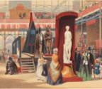After John Absolon, “View in the East Nave (The Greek Slave, by Power [sic]),” *Recollections of the Great Exhibition of 1851* (London: Lloyd Brothers, 1851). Hand-colored lithograph by Day & Son. The Metropolitan Museum of Art, New York.