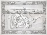 Pierre-Charles Canot after Thomas Milton and John Cleveley the Elder, *A Geometrical Plan, & West Elevation of His Majesty’s Dock-Yard and Garrison, at Sheerness, with the Ordnance Wharfe, &c.*, 1755, line engraving on paper