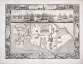 Pierre-Charles Canot after Thomas Milton and John Cleveley the Elder, *Geometrical Plan of his Majesty's Dockyard, near Plymouth*, 1756, line engraving on paper