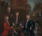 Commentary by Daniel Roza on *Elihu Yale, the second Duke of Devonshire, Lord James Cavendish, Mr. Tunstal, and a Page*