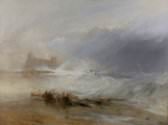 Joseph Mallord William Turner, Wreckers—Coast of Northumberland, with a Steam Boat Assisting a Ship Off Shore