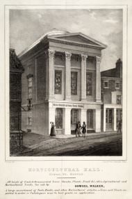 F. H. Lane, *Horticultural Hall, School Street, Boston*, ca. 1845. Lithograph by Lane & Scott’s Lithography, Boston. Cape Ann Museum, Gloucester.