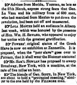 Untitled announcement, *Cincinnati Enquirer*, May 12, 1852, 2.
