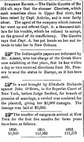 Untitled announcement, *Louisville Daily Journal*, June 5, 1852, 2.